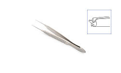 Ирис-пинцет глазной м/х 1x2-зубый, прямой, длина 73 мм, нерж. ст. 1451 1451